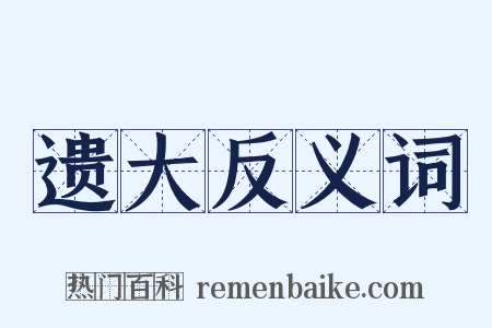 遗大反义词是什么意思的图片